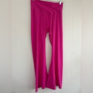 Sunzel Vibrant Pink Hot Pink Flared Pants Size XXL